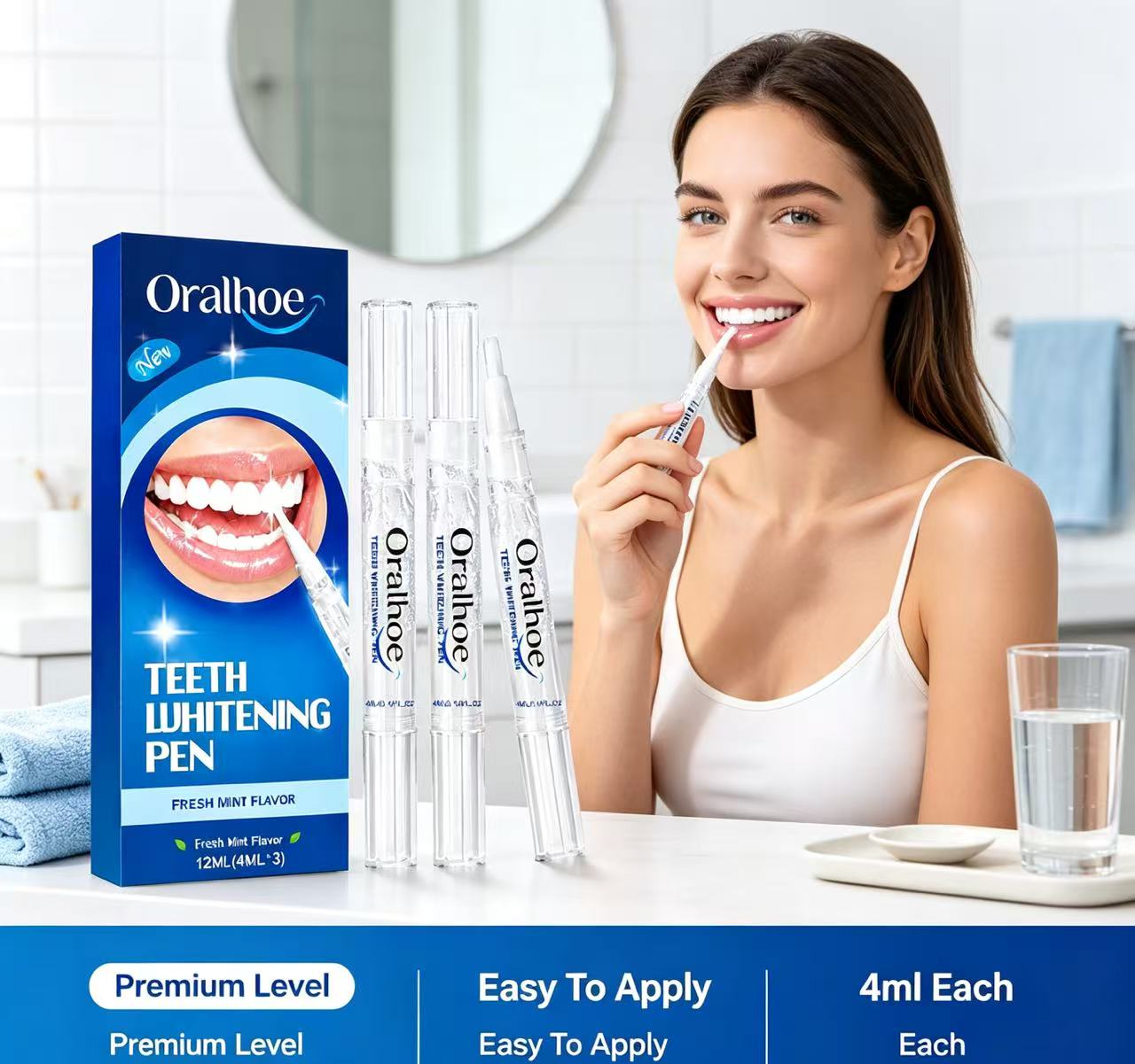 Oralhoe – zestaw 3 sztuk długo – Teeth Whitening Pens recenzja i cena
